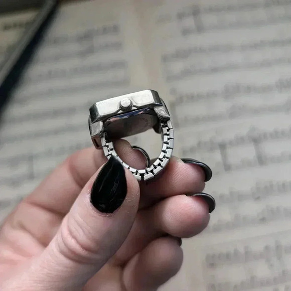 Silver and Blue Ring Watch - Picture 5 of 15